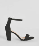 The Smooth And Sleek Block Heels in black is an elevated pick for your best outfit yet, effortlessly delivering a polished look that's sure to turn heads at any celebration.