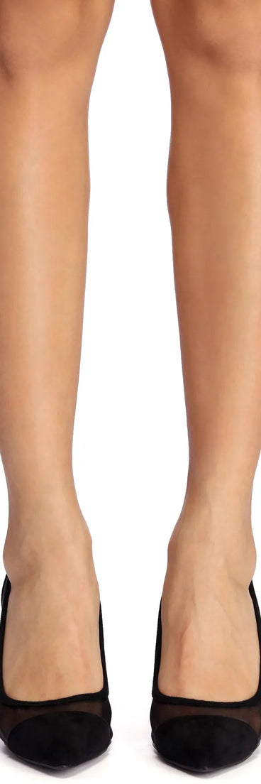 Meshy Moves Stiletto Pump
