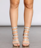 Always Party Ready Rhinestone Strappy Heels