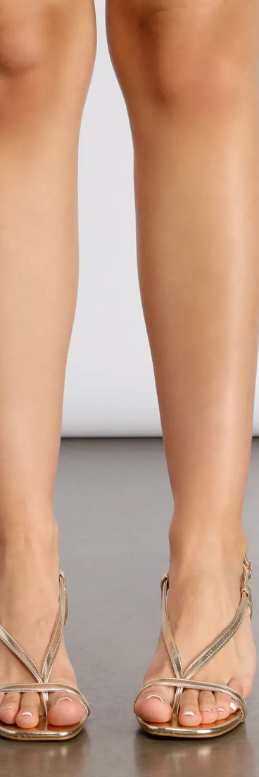 Total Glam Girl Strappy Kitten Heels