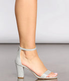 Twinkling Nights Glitter Block Heels