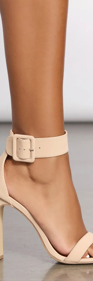Buckle Down Block Heels