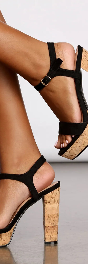 Summer Lovin' Cork Platform Heels