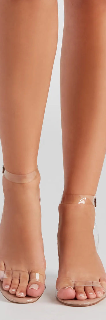 Clearly Chic Lucite Block Heels