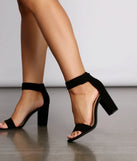 Bringing It Back To Basics Faux Nubuck Block Heel