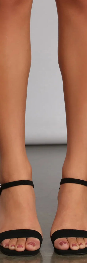 Basic And Chic Square Toe Block Heels