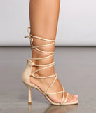 Sassy Straps Faux Suede Stiletto Heels
