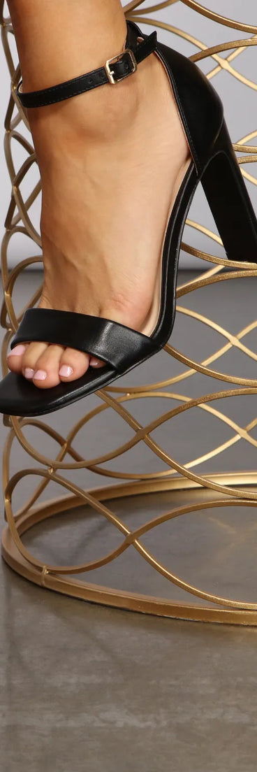 Basic Essential Faux Nubuck Block Heels