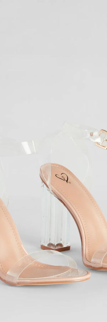 Clearly On Trend Lucite Block Heels