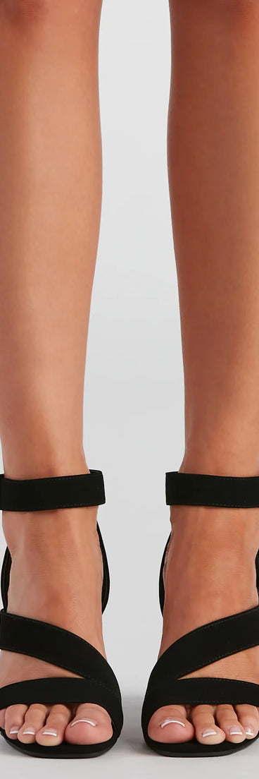 Step It Up Faux Nubuck Block Heels