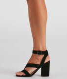 Step It Up Faux Nubuck Block Heels