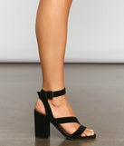 Step It Up Faux Nubuck Block Heels