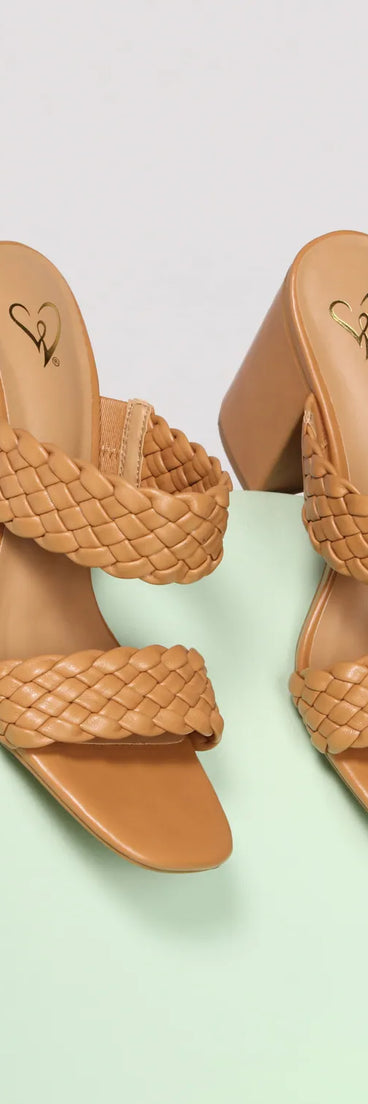 Double Strap Braided Mules