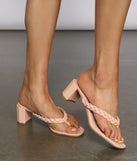 Twist Of Glam Faux Leather Mules
