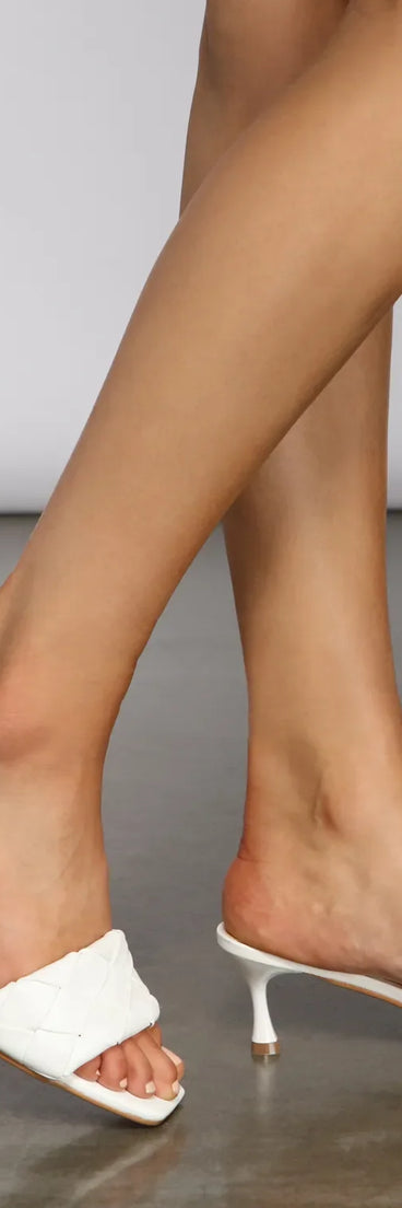 Stay Fab Kitten Heel Mules