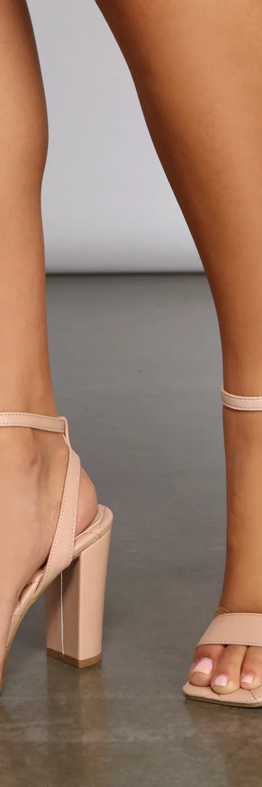 Glam It Up Quilted Diamond Block Heels