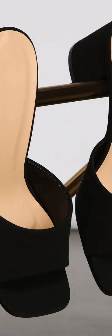 Elevated Style Block Heel Mules