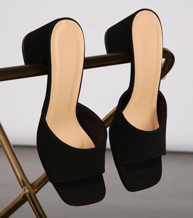 Elevated Style Block Heel Mules