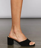 Elevated Style Block Heel Mules