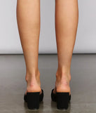 Elevated Style Block Heel Mules