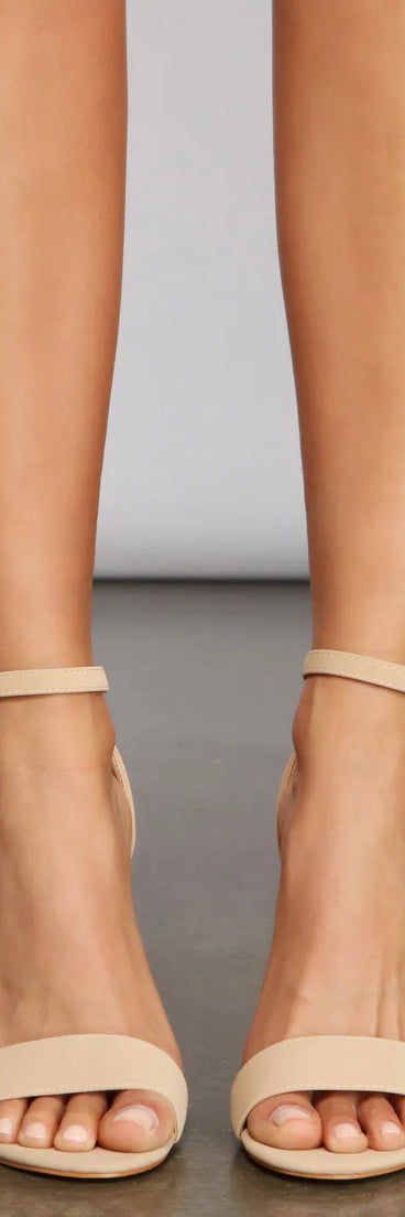 Stylish Staple Faux Nubuck Block Heels