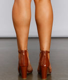 So Posh Patent Faux Leather Block Heels
