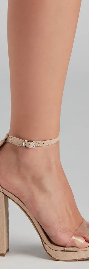 A Chic Look Platform Block Heels