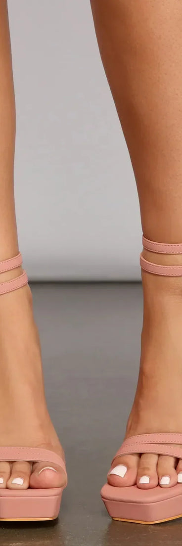 Stylish And Strappy Platform Stiletto Heels