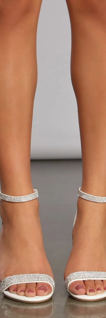 Rhinestone Glitzy Glam Block Heels
