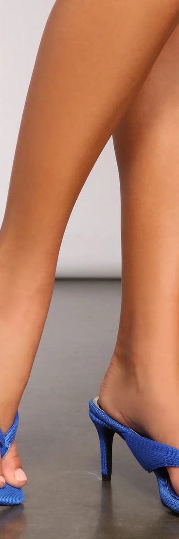 Trend Alert Thong Strap Mesh Mules