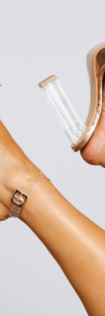 The Glam Life Lucite Platform Heels