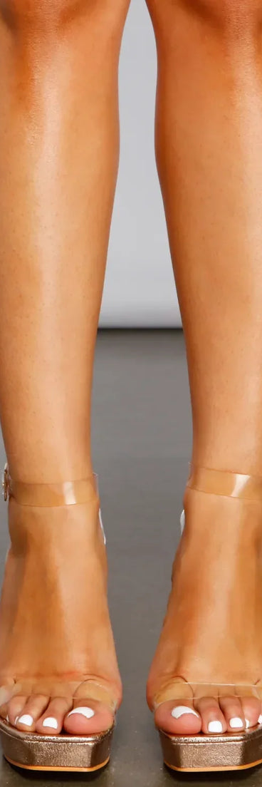 The Glam Life Lucite Platform Heels