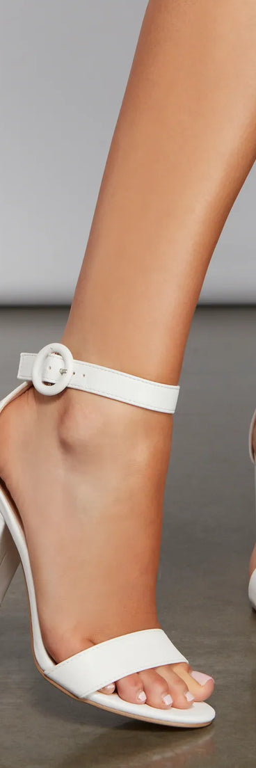 Chic Moment Faux Leather Block Heels