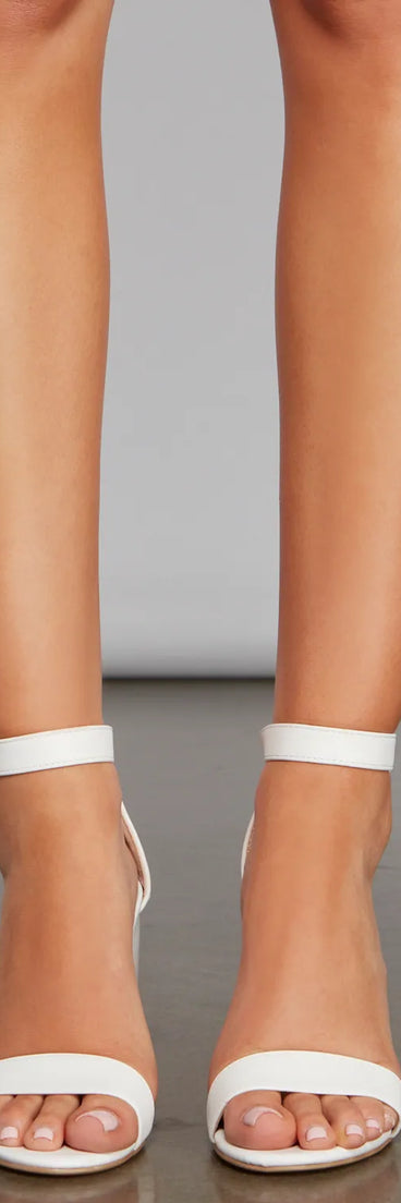 Chic Moment Faux Leather Block Heels