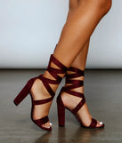 So Poised Lace Up Block Heels