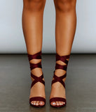 So Poised Lace Up Block Heels