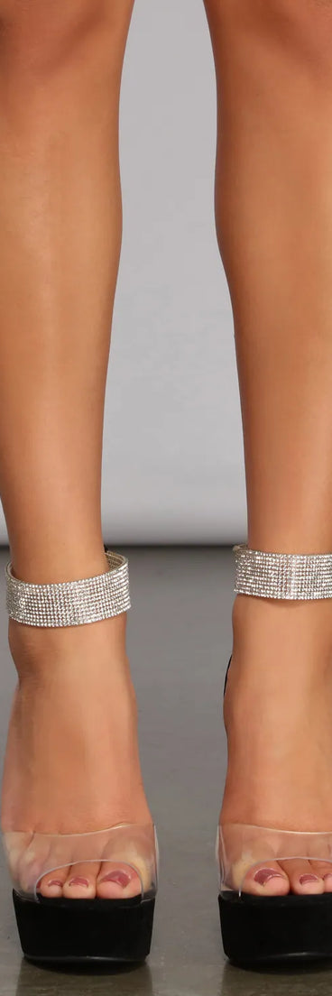 Glitz And Glow Faux Suede Stiletto Heels