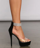 Glitz And Glow Faux Suede Stiletto Heels