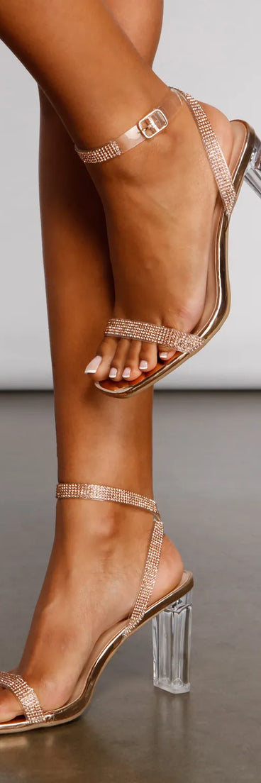 Stun And Shine Rhinestone Lucite Heels