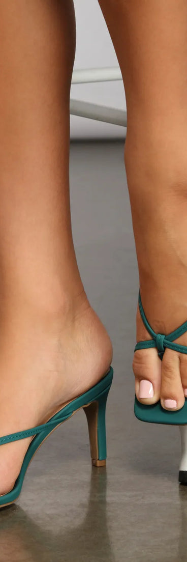 Stylish Reputation Thong Strap Stiletto Heels