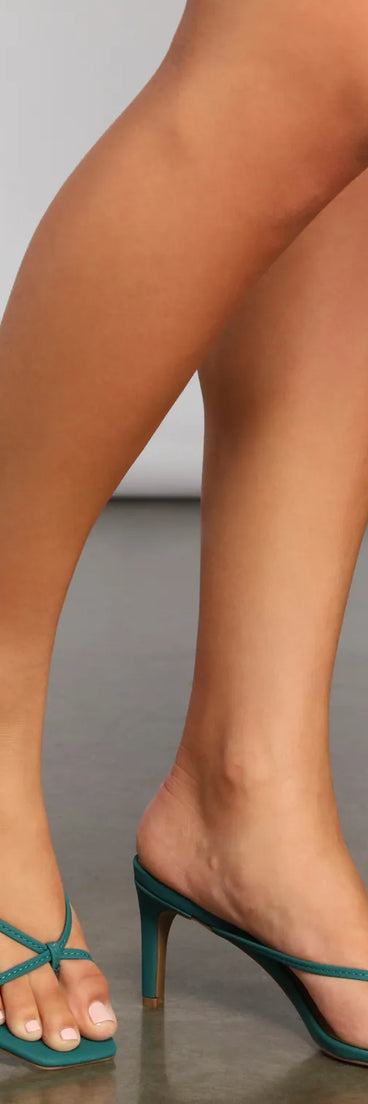 Stylish Reputation Thong Strap Stiletto Heels