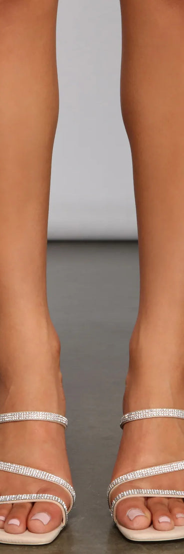 Sparkle And Glow Rhinestone Block Heels