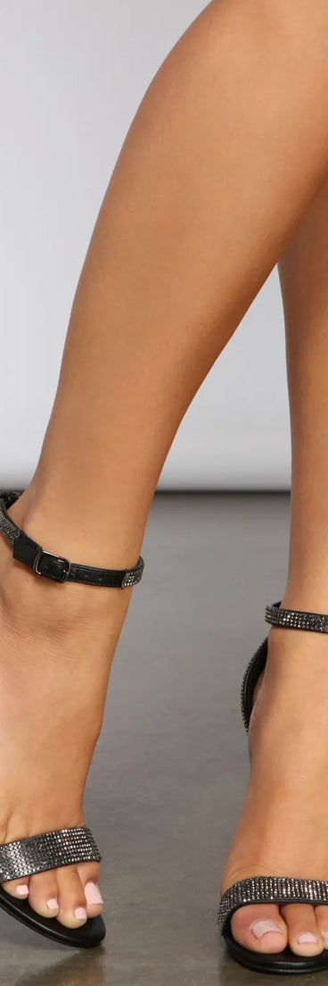 Live it Up Rhinestone Block Heels