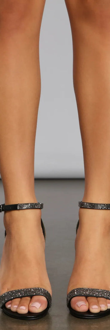 Live it Up Rhinestone Block Heels