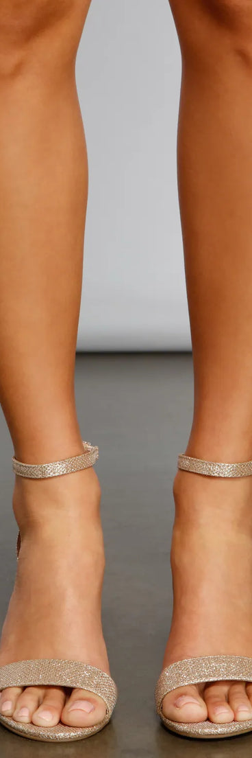 Enchanted Glamour Glitter Block Heels
