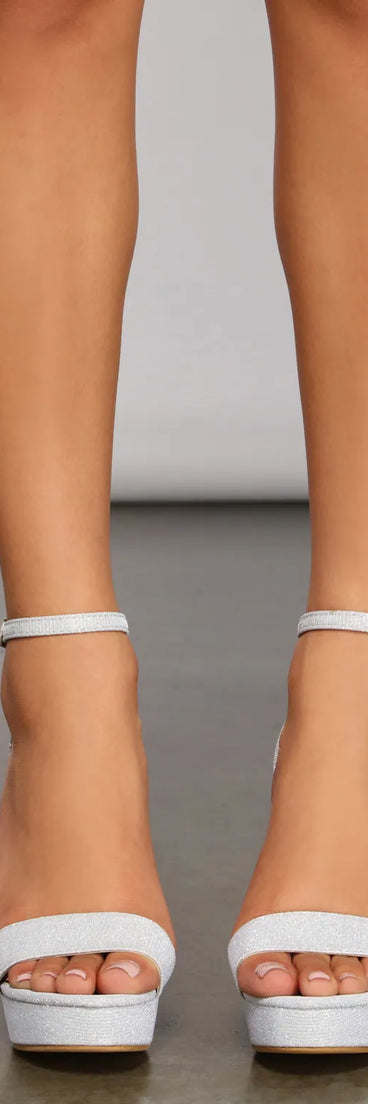 Feeling Fierce Glitter Platform Heels