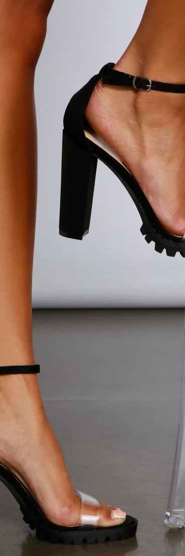 Edgy Chic Lug Sole Block Heels