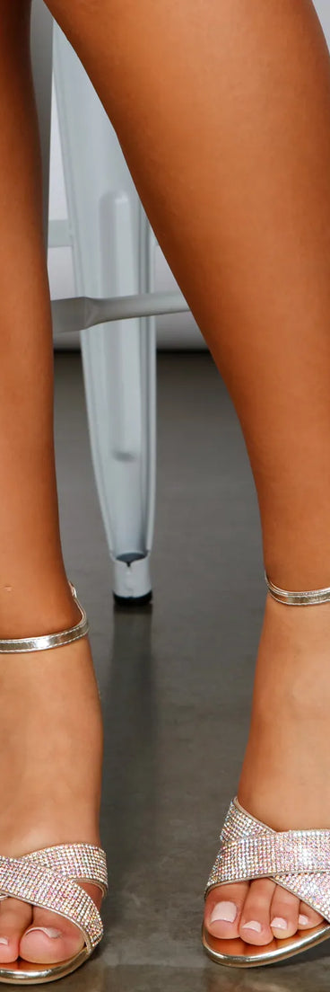 Future Glam Rhinestone Block Heels