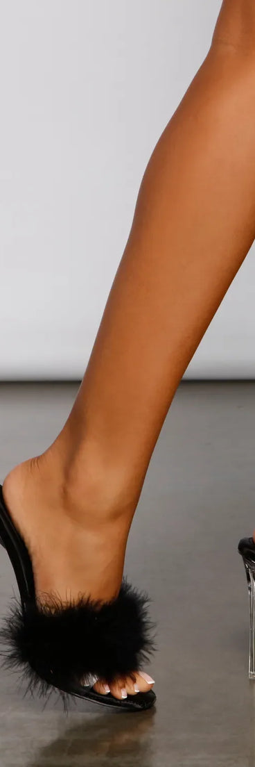 Glam BB Marabou Lucite Heels