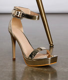 Luxe Glamour Chrome Platform Heels